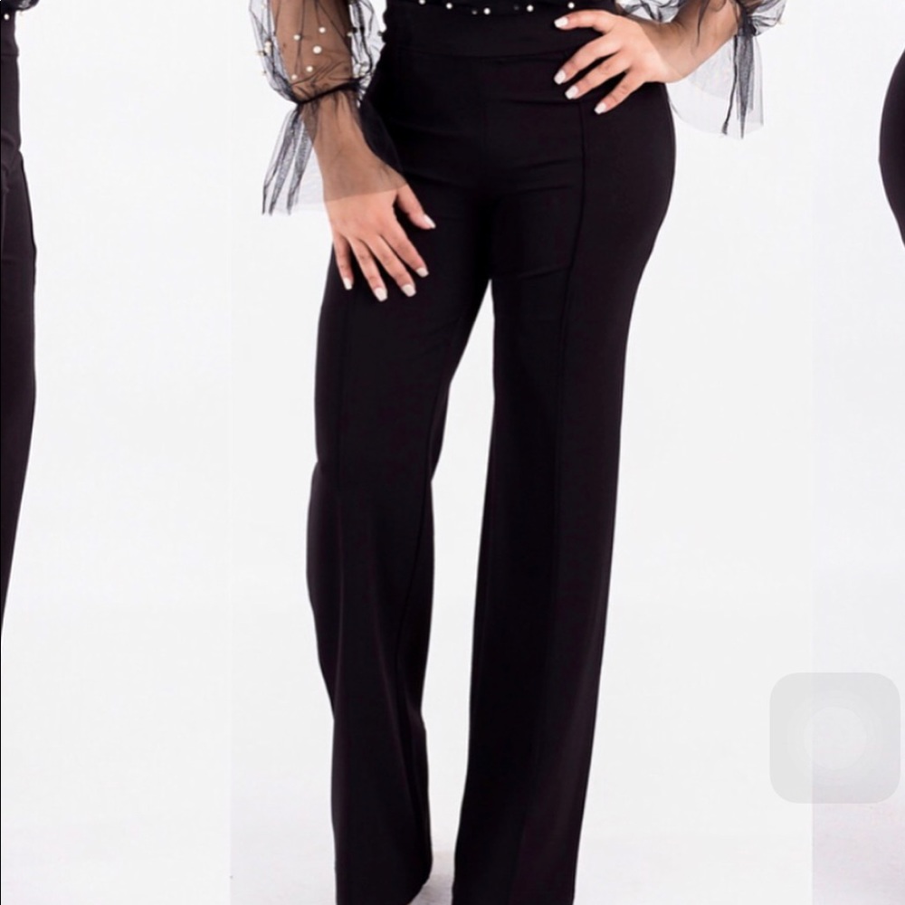 Black wide leg pants